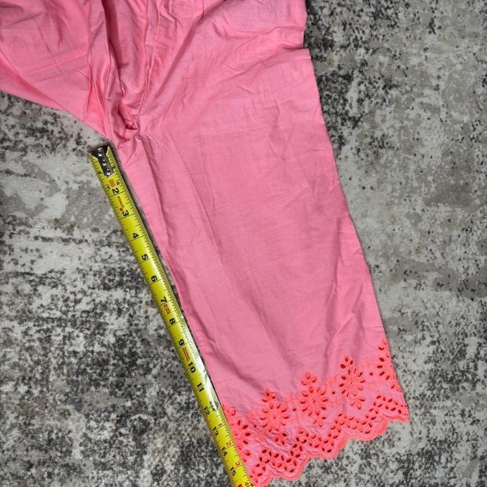 NWT GAP Coral Frost Pink Eyelet Poplin 2-Piece Outfit Size 4 Years